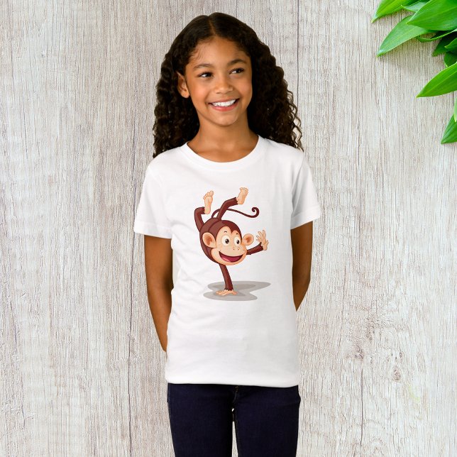 Playful Monkey Doing a Handstand Cute Animal T-Shirt (Creator Uploaded)