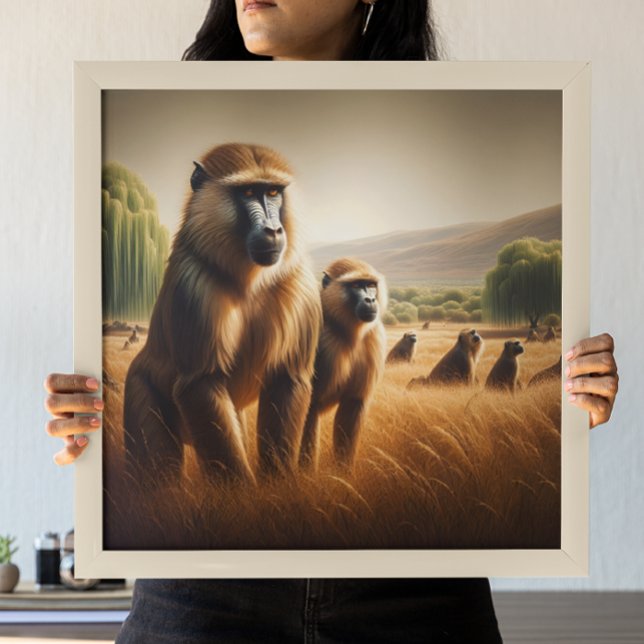 Playful Monkeys Frolicking Poster (Creator Uploaded)
