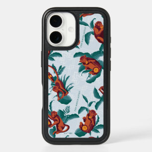Playful Monkeys Pattern of The White Lotus iPhone 16 Case