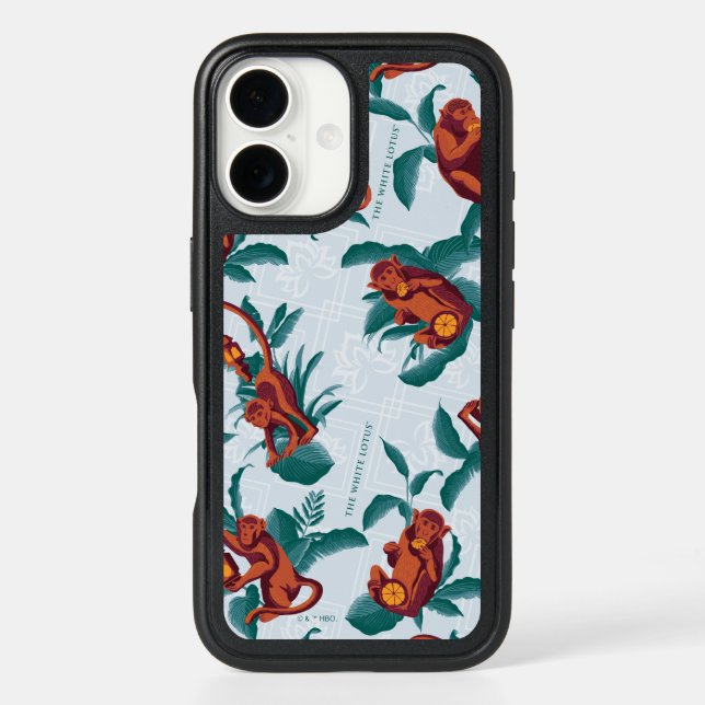 Playful Monkeys Pattern of The White Lotus Otterbox iPhone Case (Back)