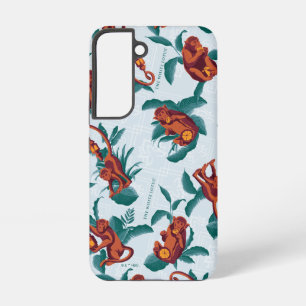 Playful Monkeys Pattern of The White Lotus Samsung Galaxy S22 Case