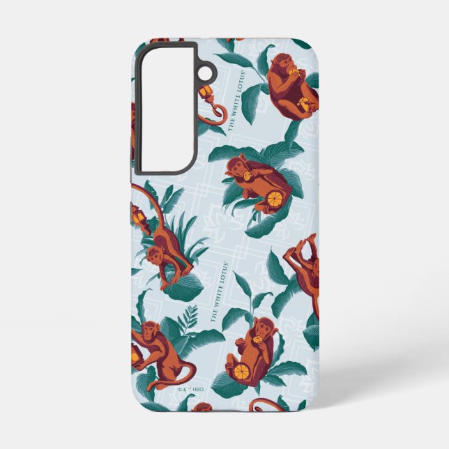 Playful Monkeys Pattern of The White Lotus Samsung Galaxy Case (Back)