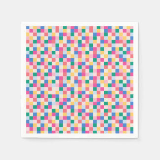 Playful Multicolor Blocks Napkins