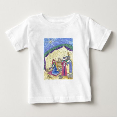 Playful Nativity Baby T_Shirt