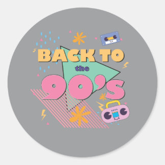 Playful Nostalgia Design  Classic Round Sticker