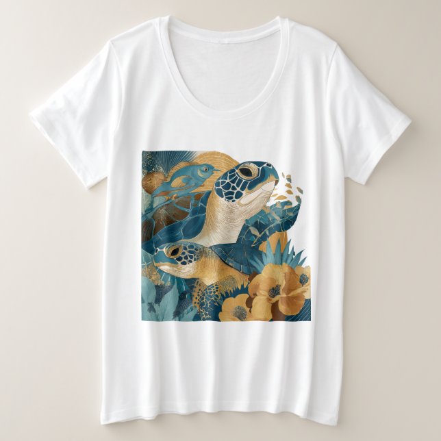 Playful Ocean Animals Summer T-Shirt Gift (Design Front)