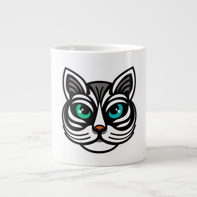 Playful Odd-Eyed Cat Mug Art (Front)