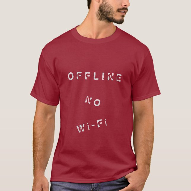 Playful Offline Text T-Shirt No Wi-Fi (Front)