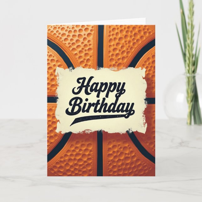 Playful Orange Birthday Card (Front)