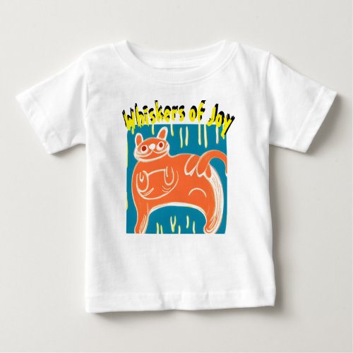 Playful Orange Kitty  Baby T_Shirt