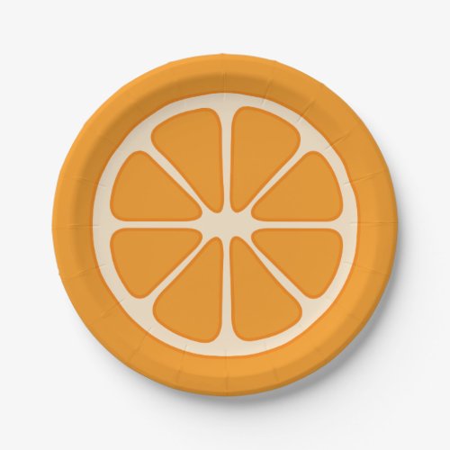 Playful Orange Slice Paper Plate