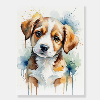 Playful Orange Tabby Kitten Watercolor Art Poster