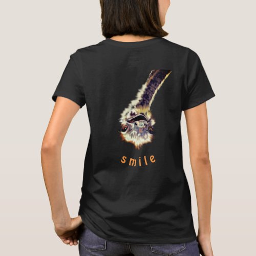 Playful Ostrich T_Shirt _ Smile _ Your Text