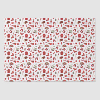 Playful Outdoor Adventure with Camping Icons Tissue Paper
