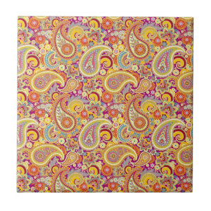 Playful Paisley Ceramic Tile