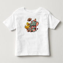 Playful Pals: Cartoon Elephant and Duck