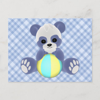 Playful Panda Baby Boy Postcard