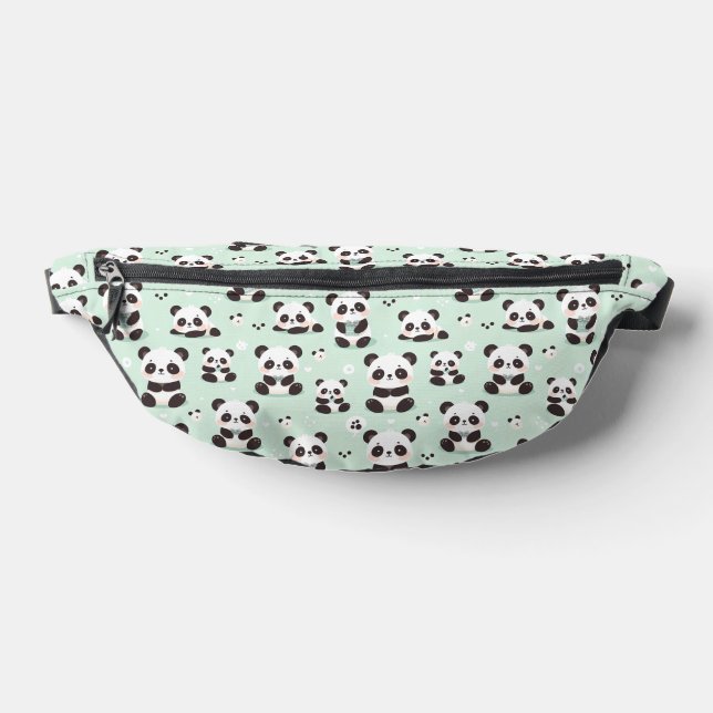Playful Panda Pattern Fanny Pack (Lay Down)