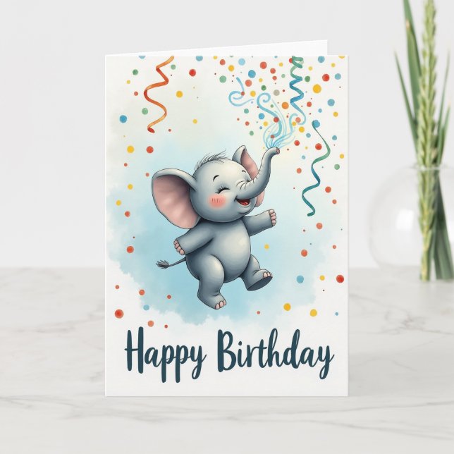 Playful Party Birthday Card (Front)