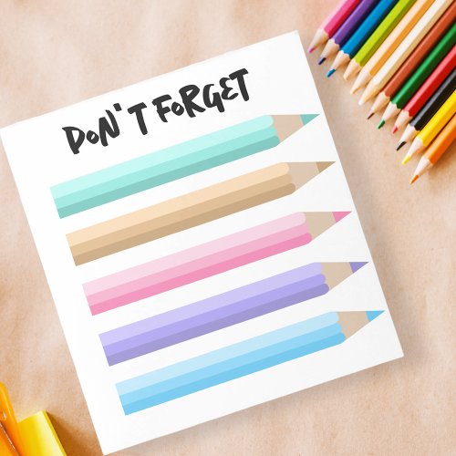 Playful Pastel Colored Pencils Don't Forget 