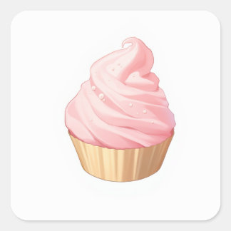 Playful Pastel Illustration Square Sticker