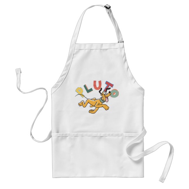 Playful Pastel Pluto Adult Apron (Front)