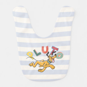 Playful Pastel Pluto Baby Bib