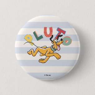 Playful Pastel Pluto Button