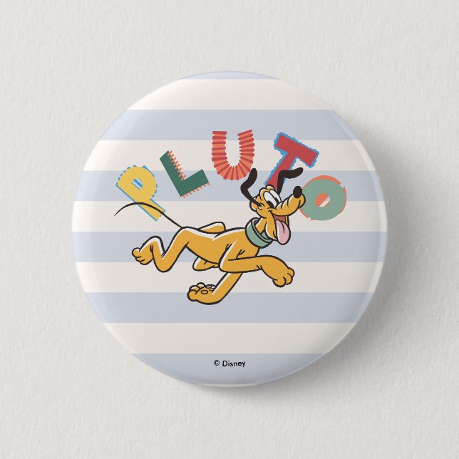 Playful Pastel Pluto Button (Front)
