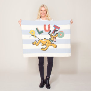 Playful Pastel Pluto Fleece Blanket