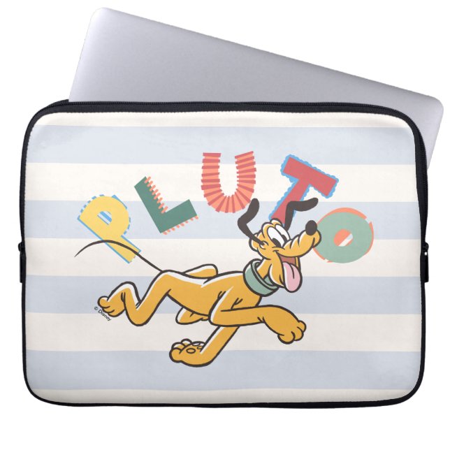 Playful Pastel Pluto Laptop Sleeve (Front)