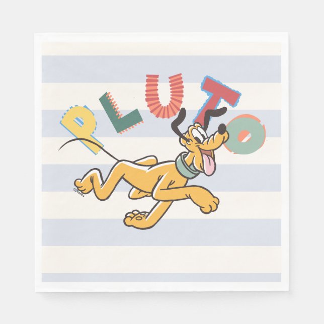 Playful Pastel Pluto Napkins (Front)