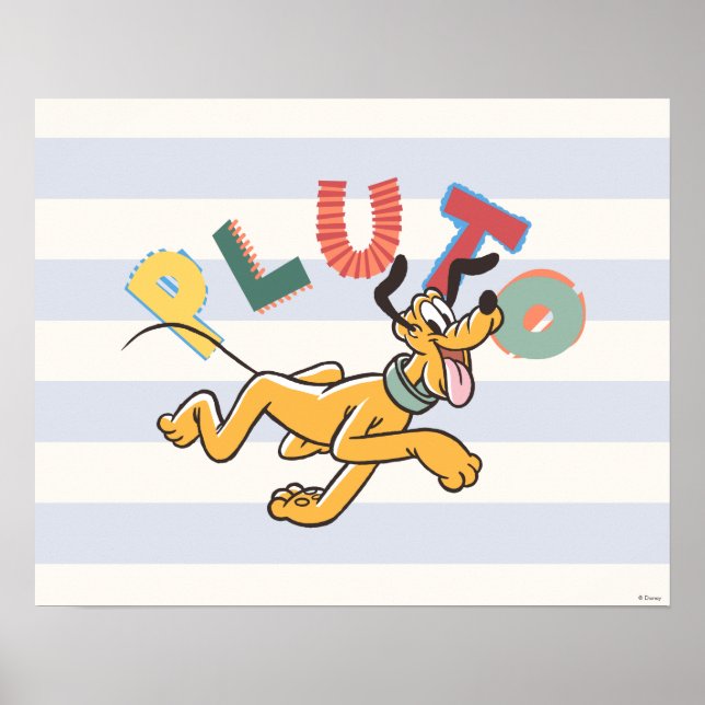 Playful Pastel Pluto Poster (Front)