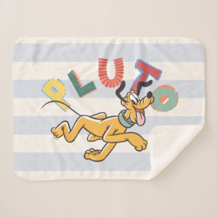 Playful Pastel Pluto Sherpa Blanket