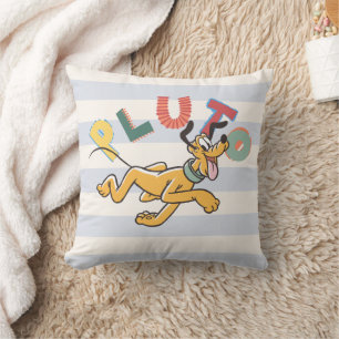 Playful Pastel Pluto Throw Pillow