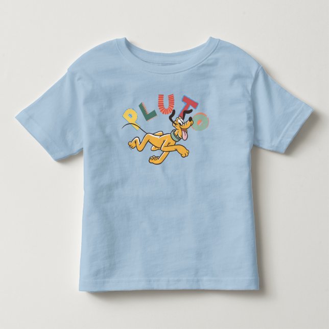 Playful Pastel Pluto Toddler T-shirt (Front)