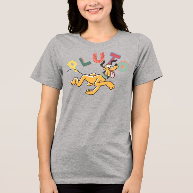 Playful Pastel Pluto Tri-Blend Shirt (Front)