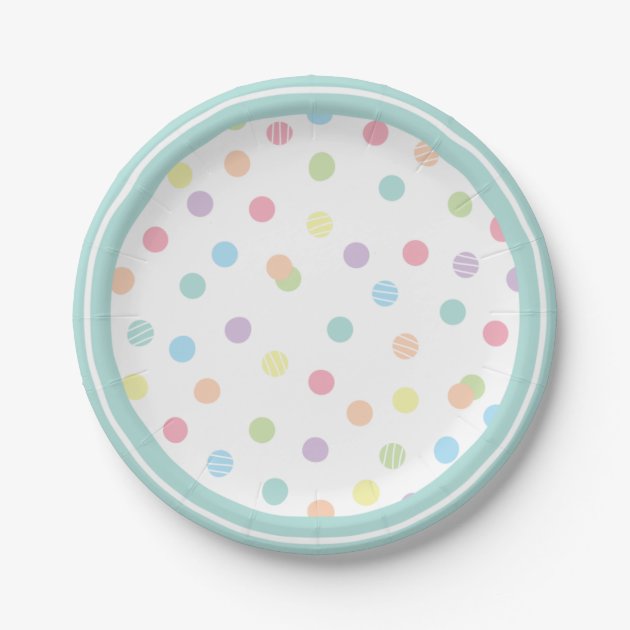 Polka dot store disposable plates