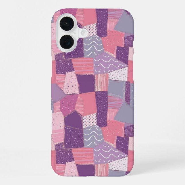 Playful Patchwork Harmony Iphone Case (Back)
