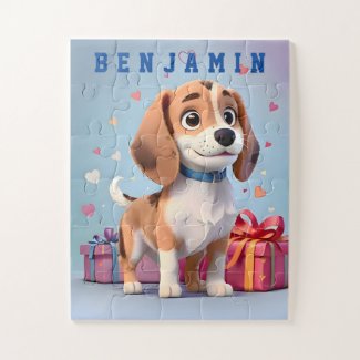 Playful Paws Beagle Puppy Colorful Gifts Galore