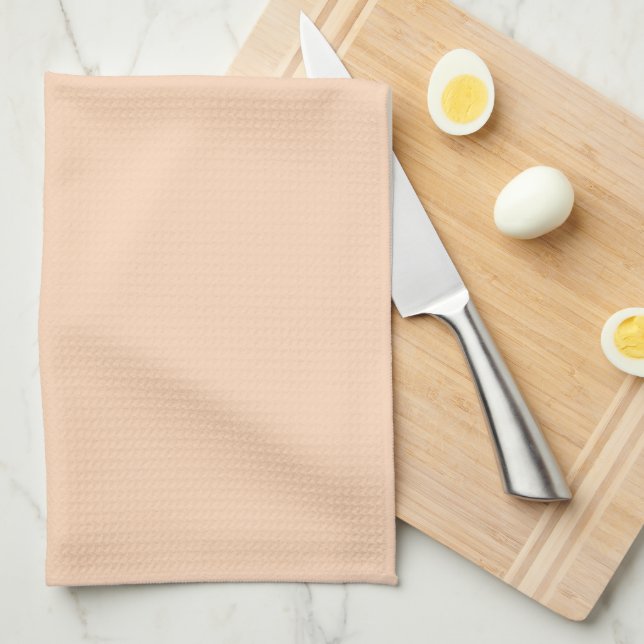 Playful Peach Beige  Kitchen Towel (Quarter Fold)