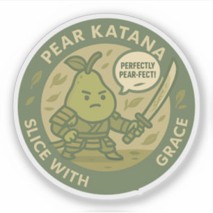 Playful Pear Samurai Discipline Sticker