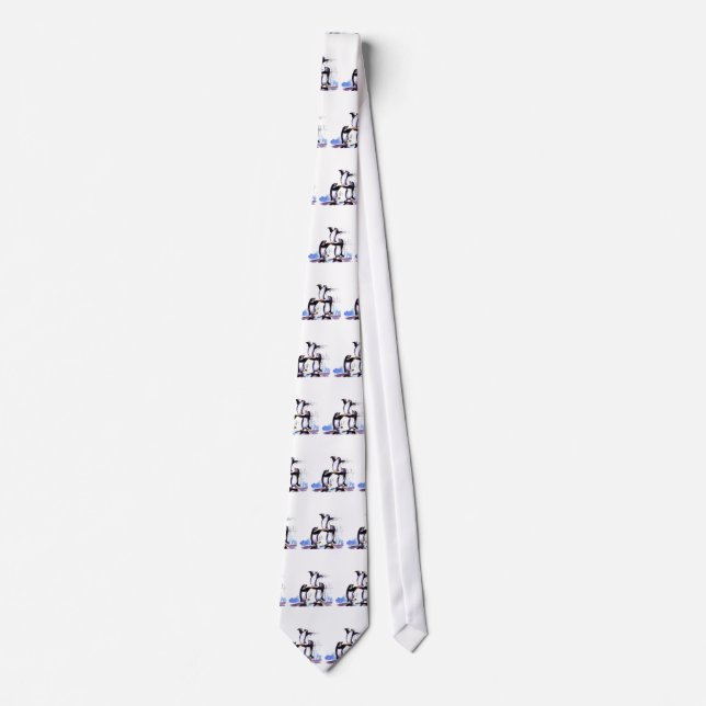 playful penguins neck tie (Front)