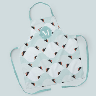 Playful Penguins Sliding on Snow Pattern