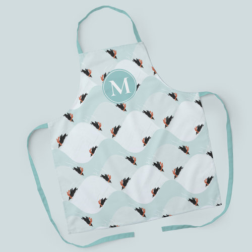 Playful Penguins Sliding on Snow Pattern