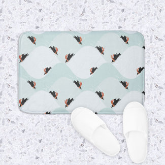 Playful Penguins Sliding on Snow Pattern