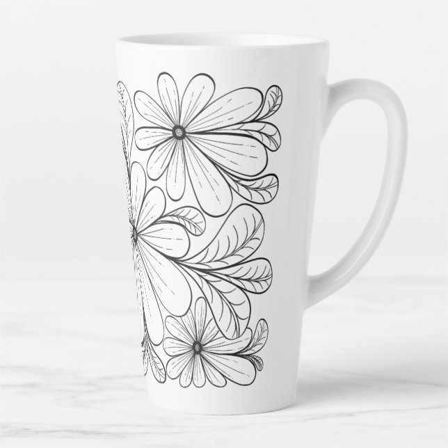 Playful Petals Latte Mug (Right)