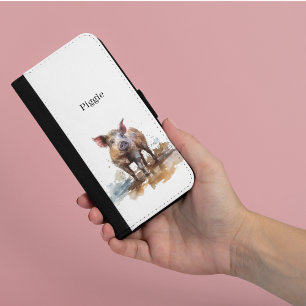 Playful Piglet, custom iPhone 8/7 Wallet Case