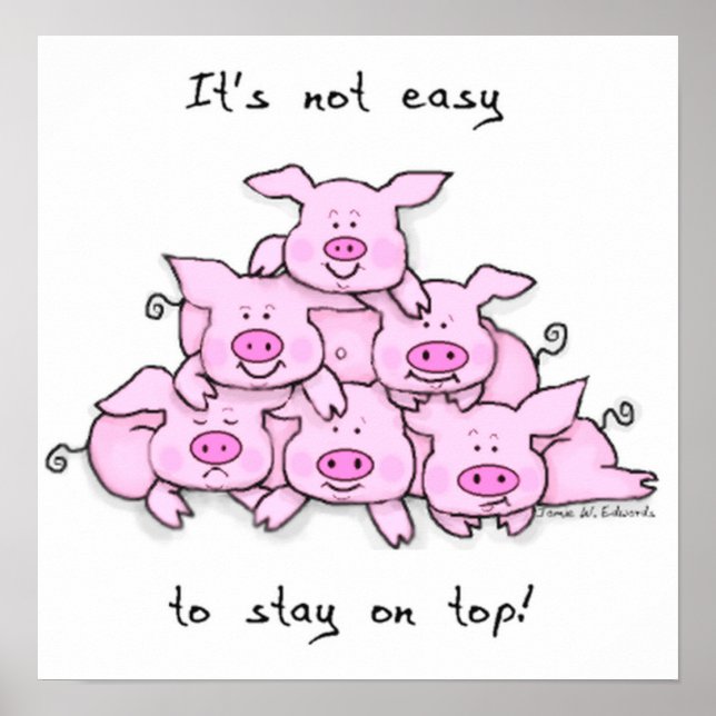 Playful Pigs Pyramid Poster (Front)