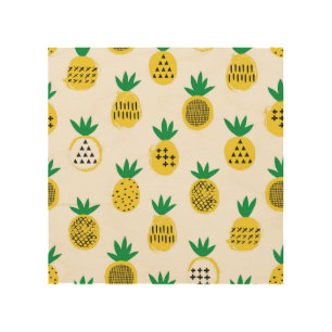 Playful Pineapples: Kid-Friendly Vintage Wood Wall Art